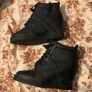 Black high top heels